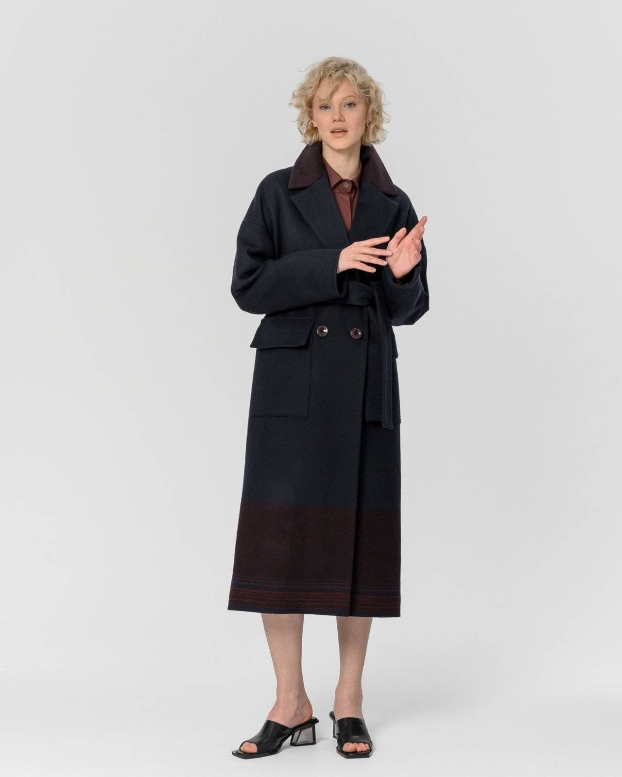 классическое пальто из натуральной шерсти