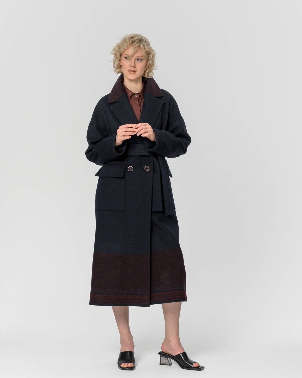 классическое пальто из натуральной шерсти