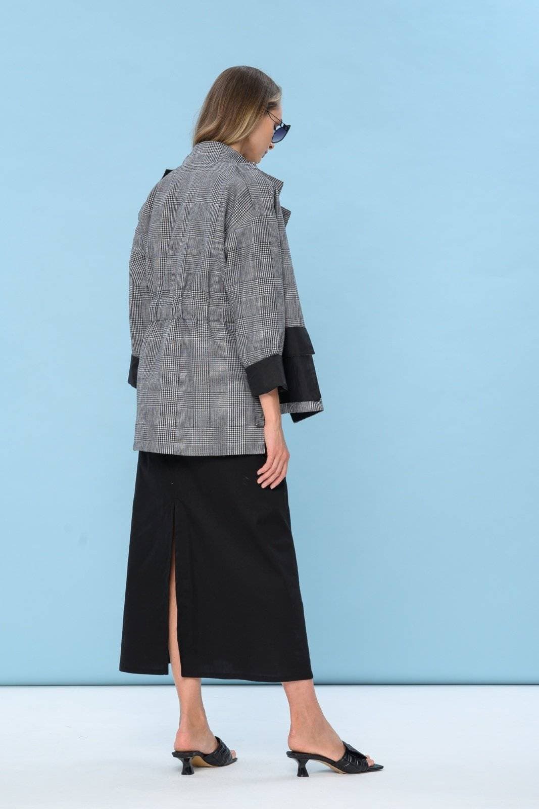 элегантный жакет в клетку