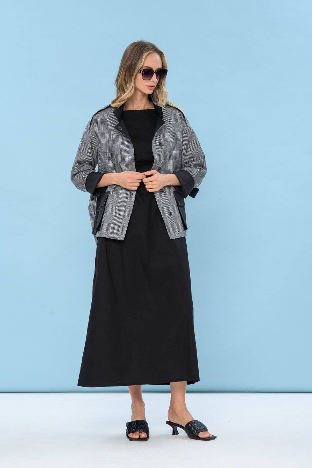 элегантный жакет в клетку