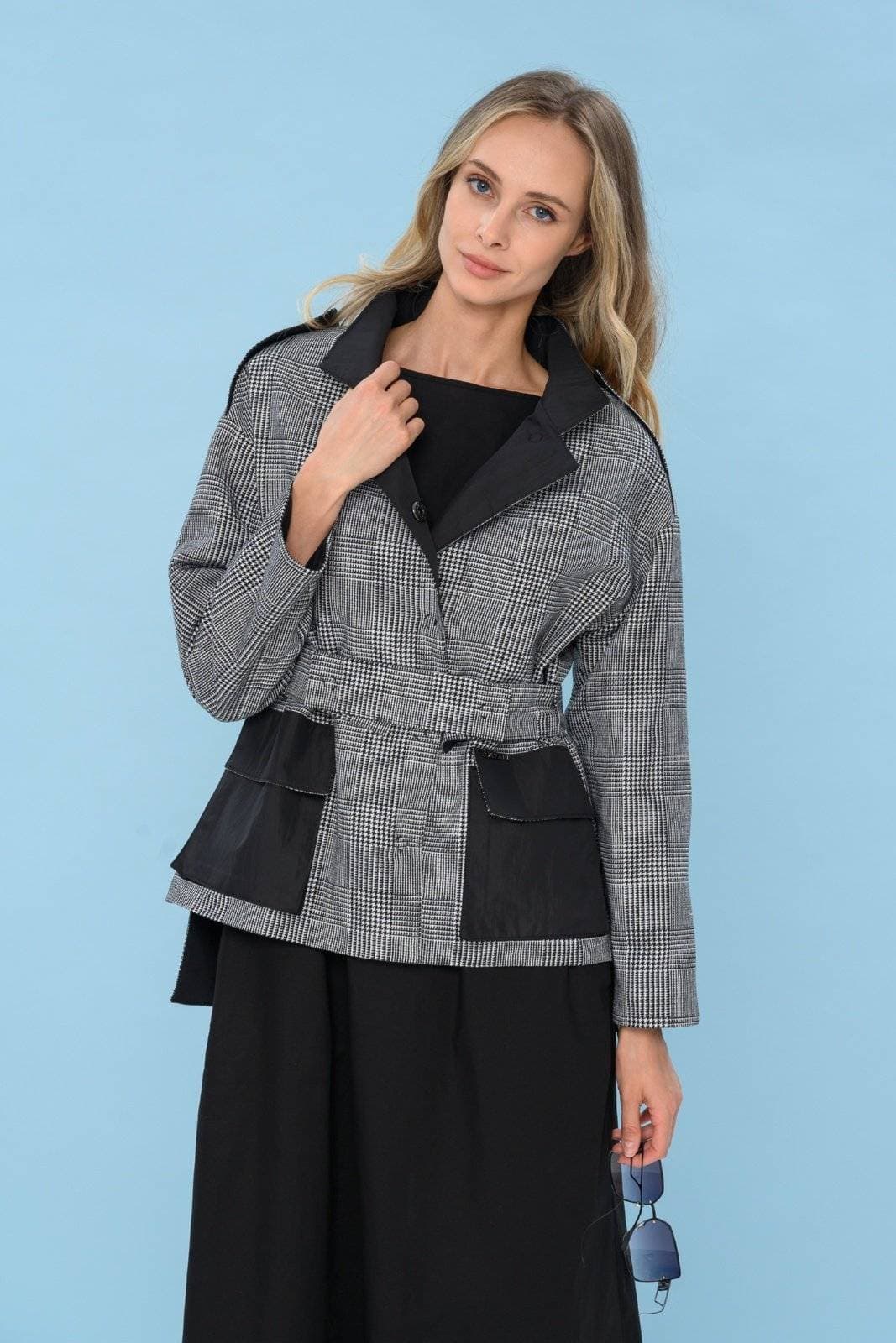 элегантный жакет в клетку