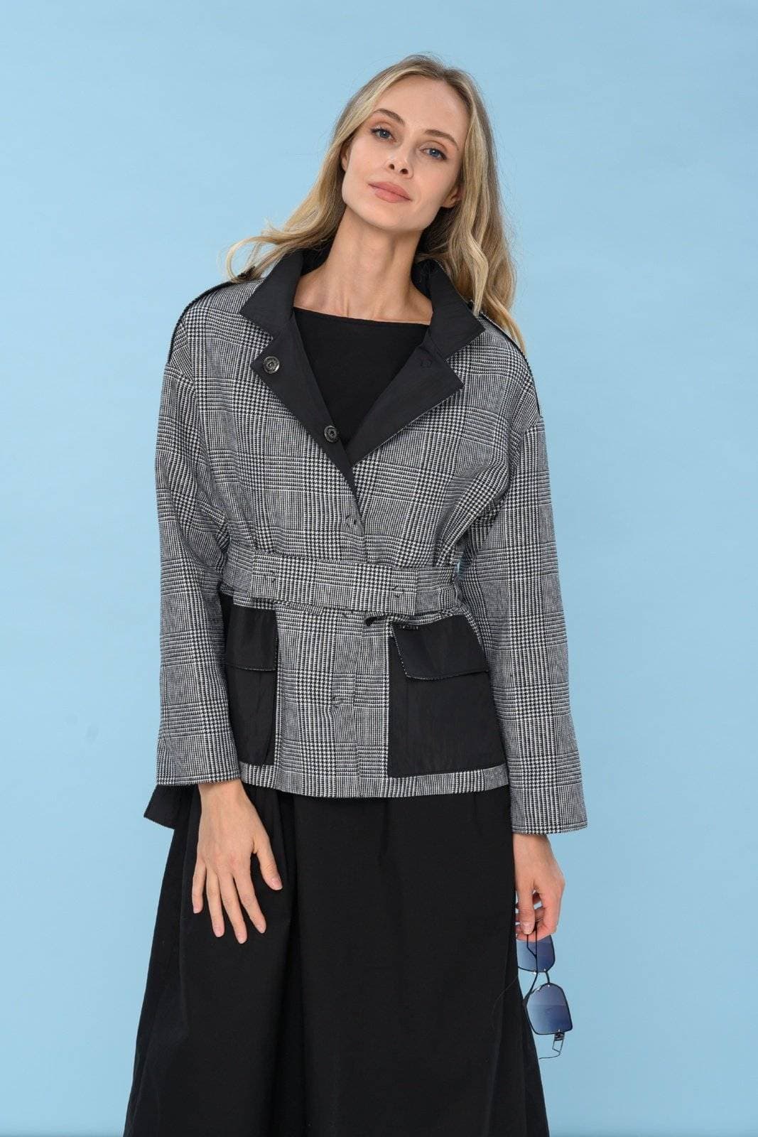 элегантный жакет в клетку