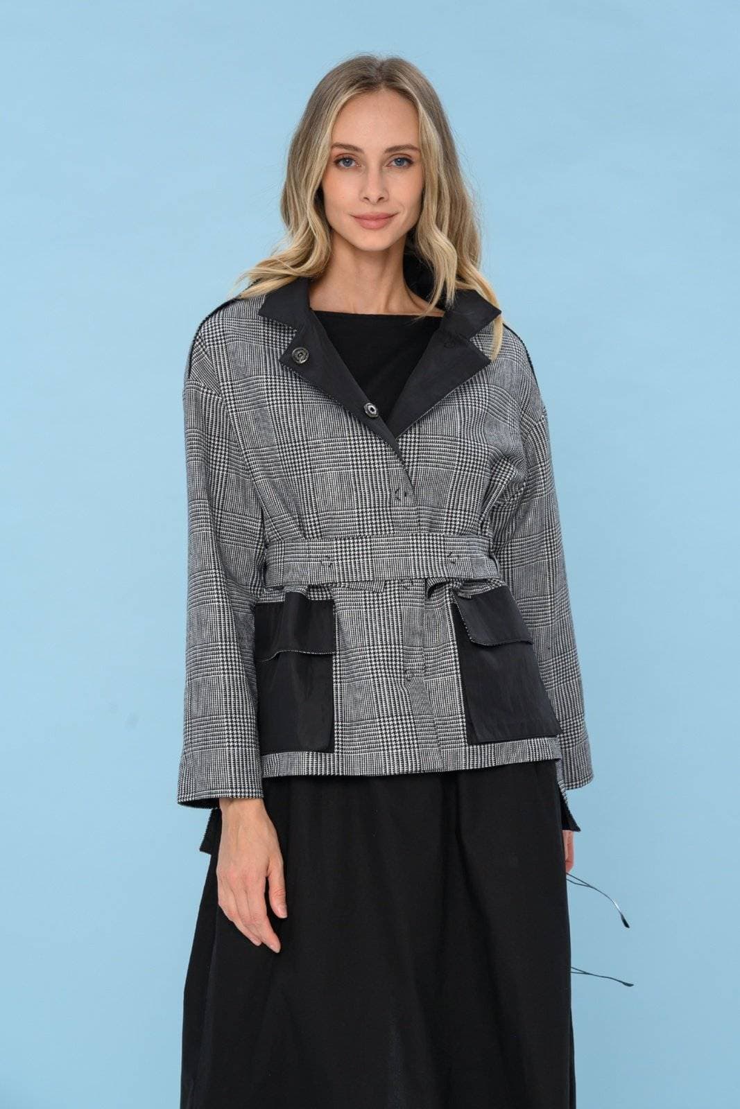 элегантный жакет в клетку
