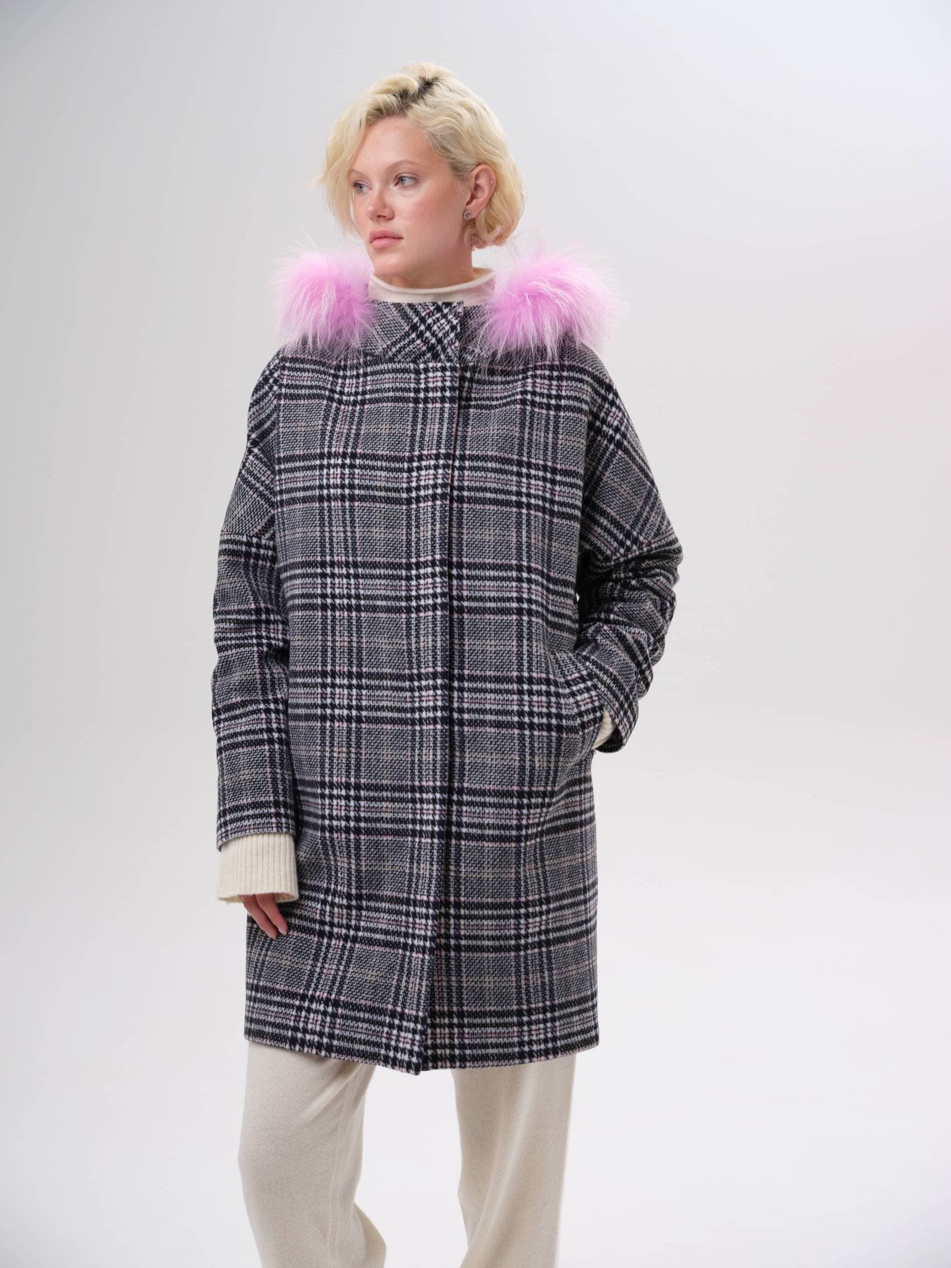 шерстяное пальто на молнии