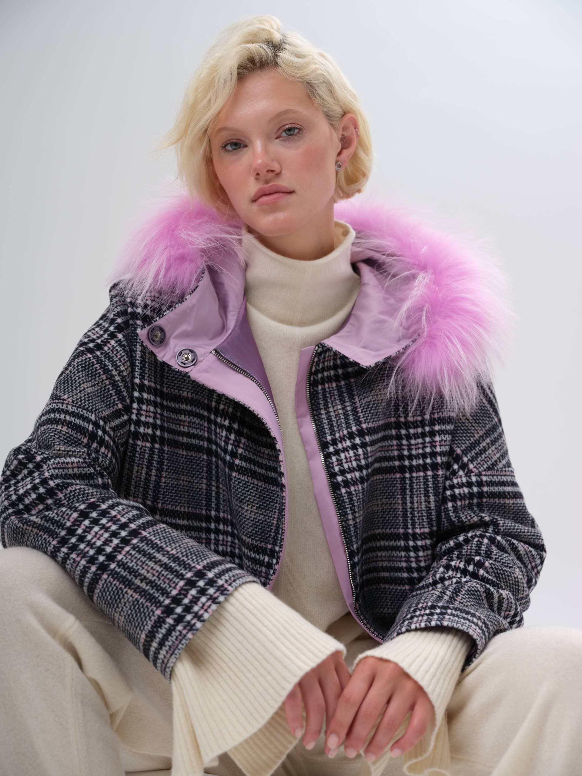 шерстяное пальто на молнии