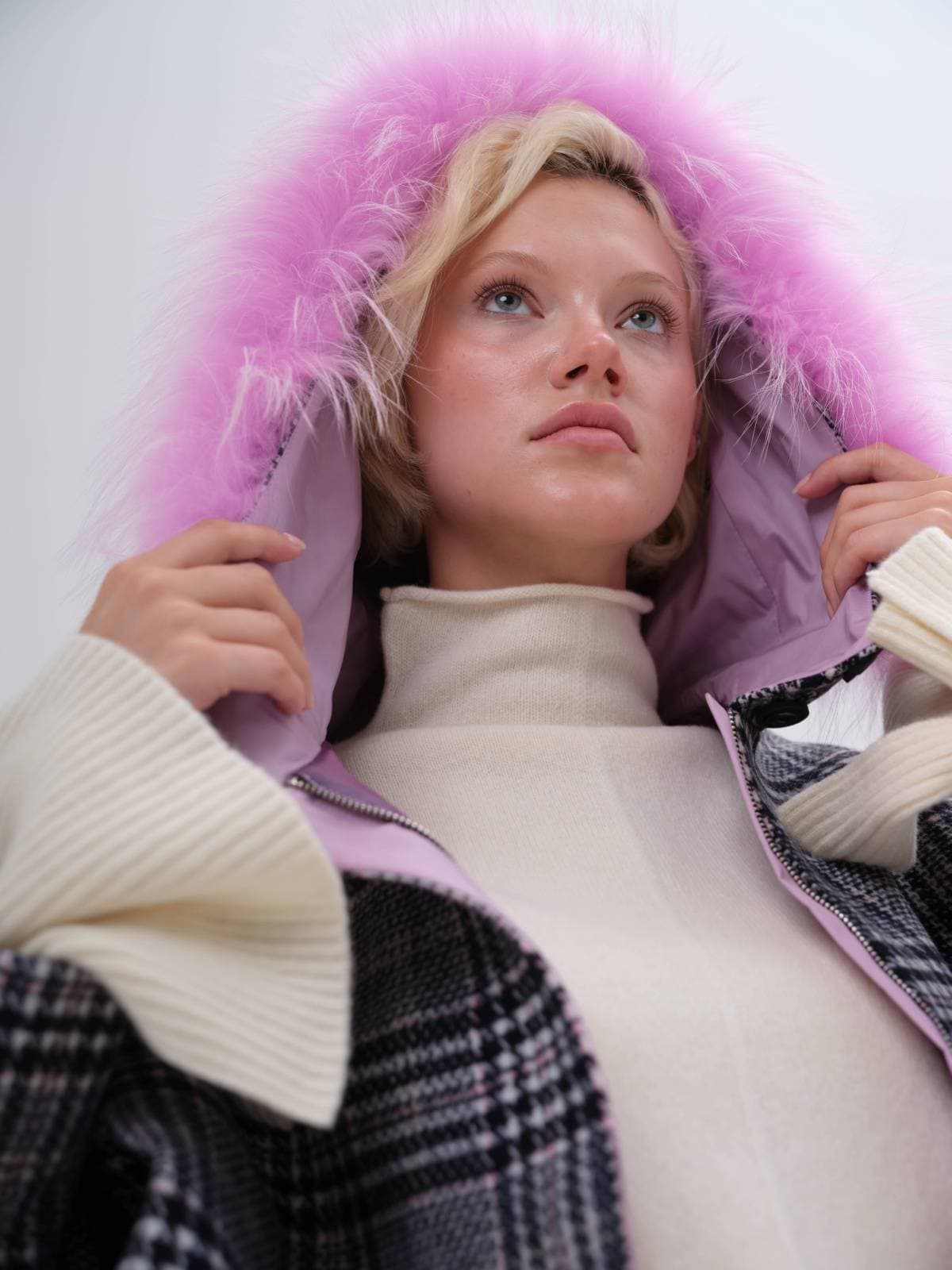 шерстяное пальто на молнии