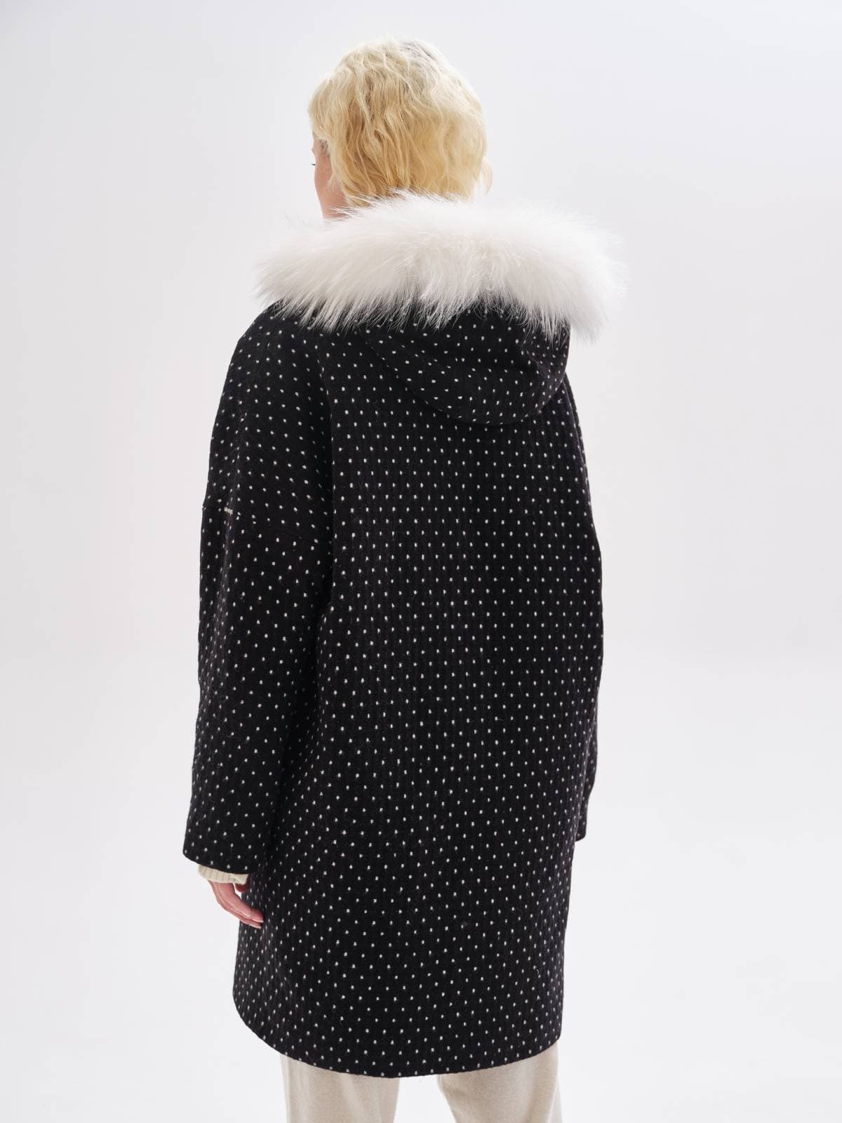 шерстяное пальто на молнии