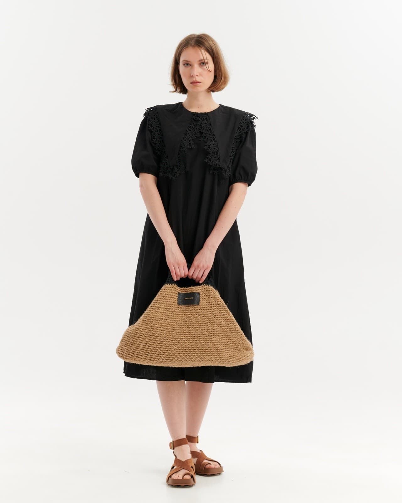 объемная сумка тоут из джута