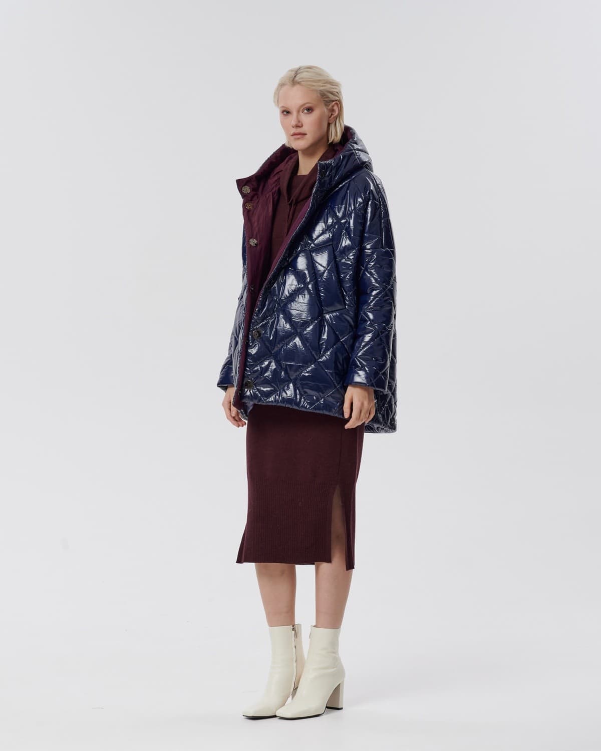 стеганая ромбами куртка