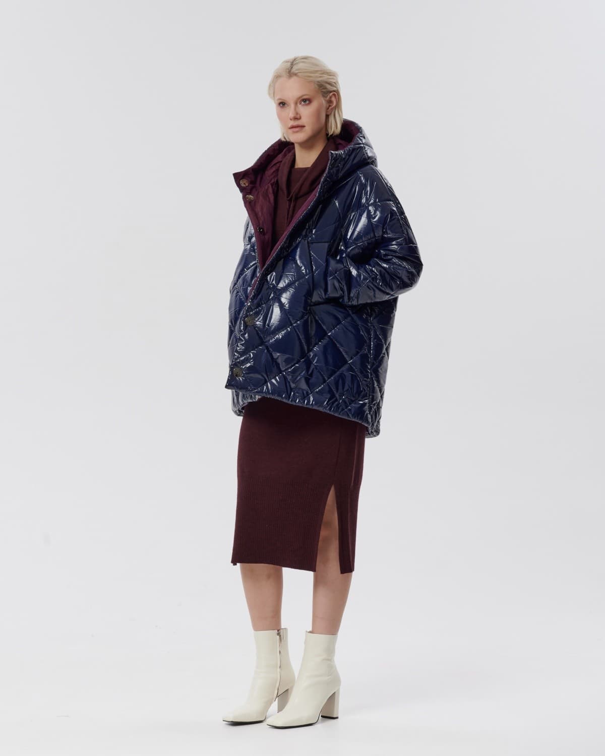 стеганая ромбами куртка