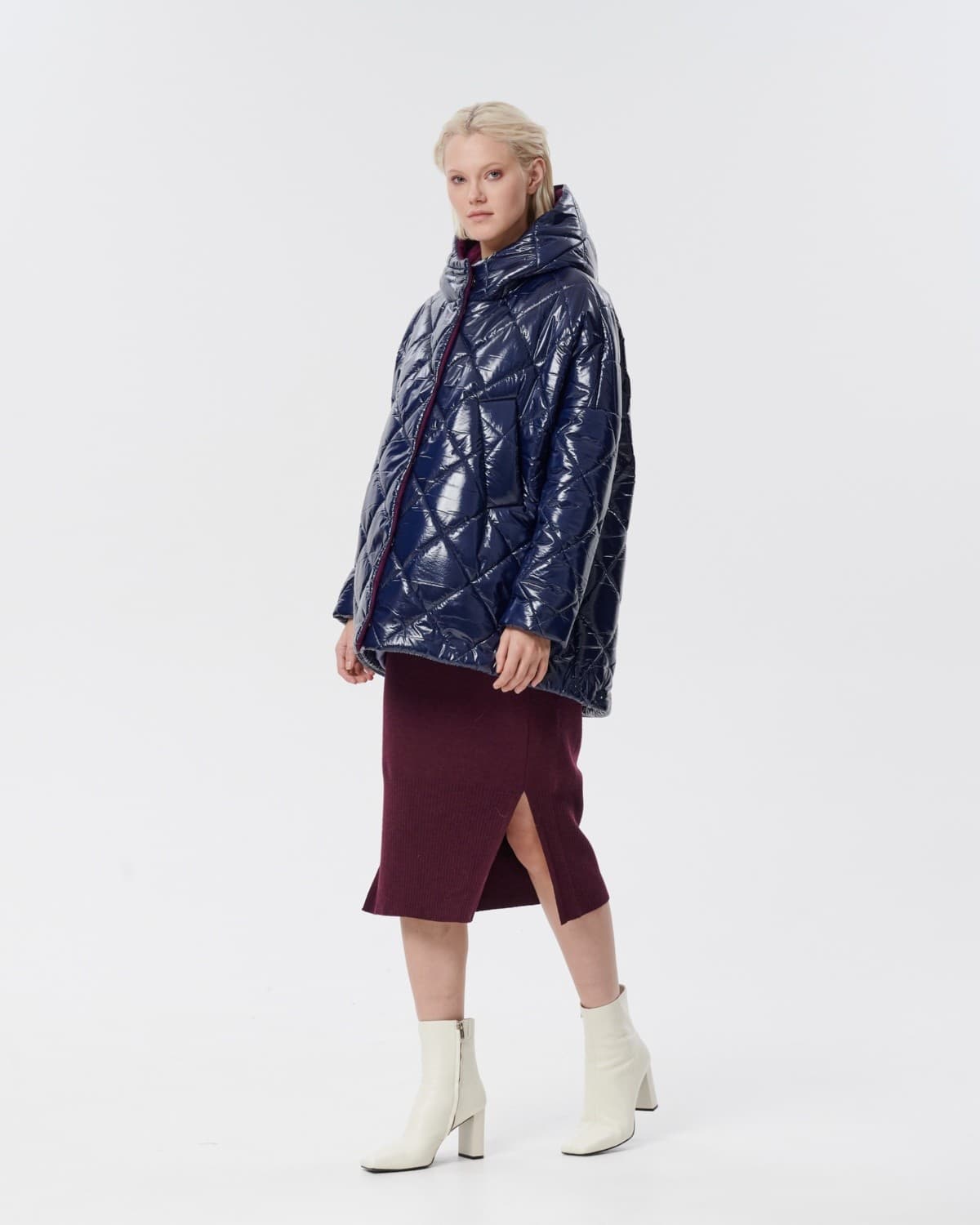 стеганая ромбами куртка