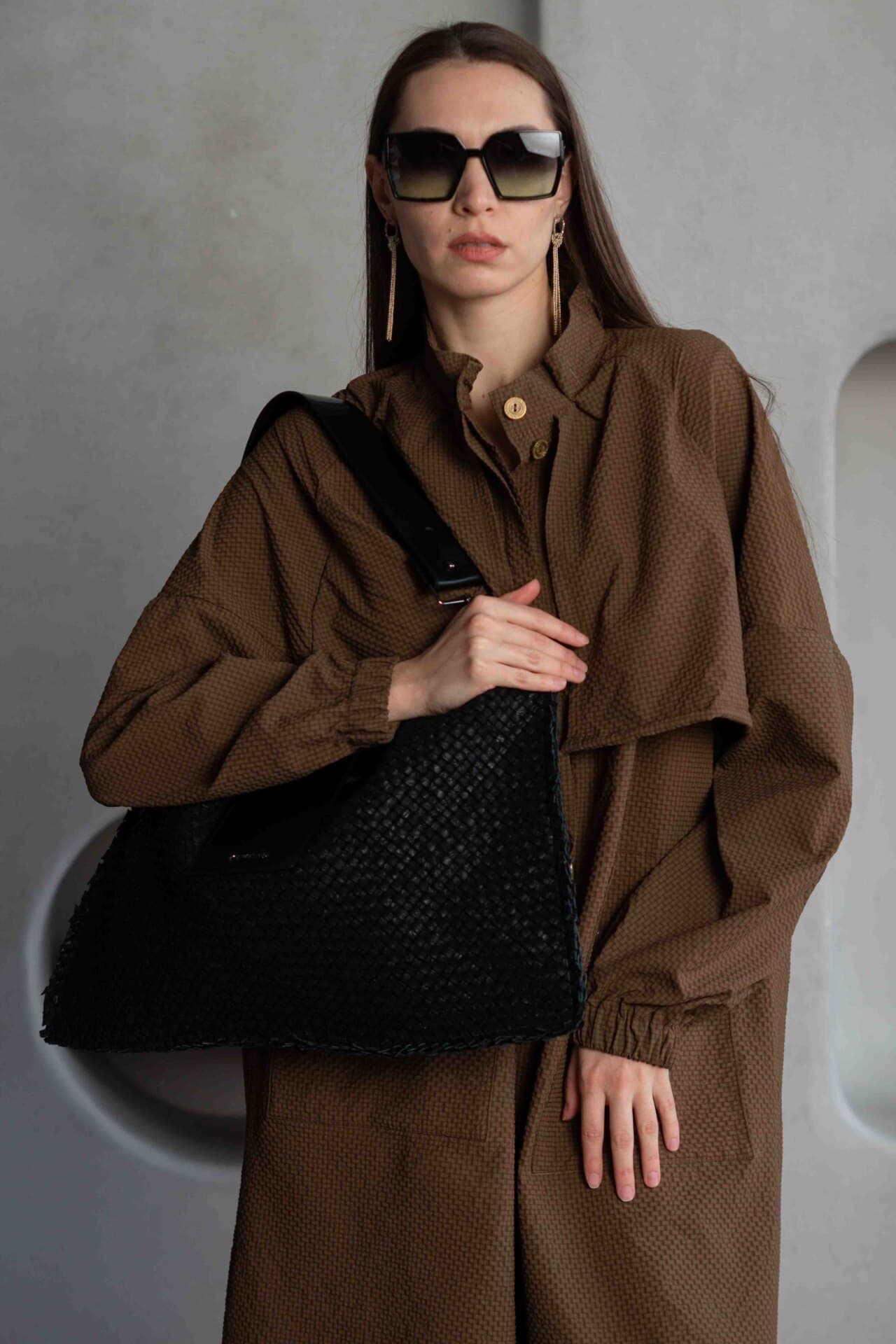 невесомый плащ из жатой ткани