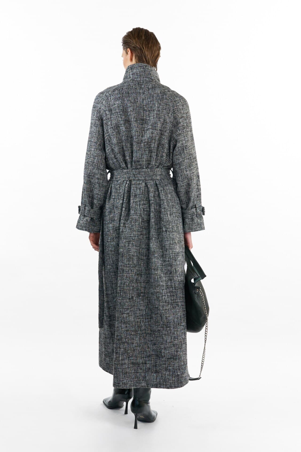 Пальто двубортное миди