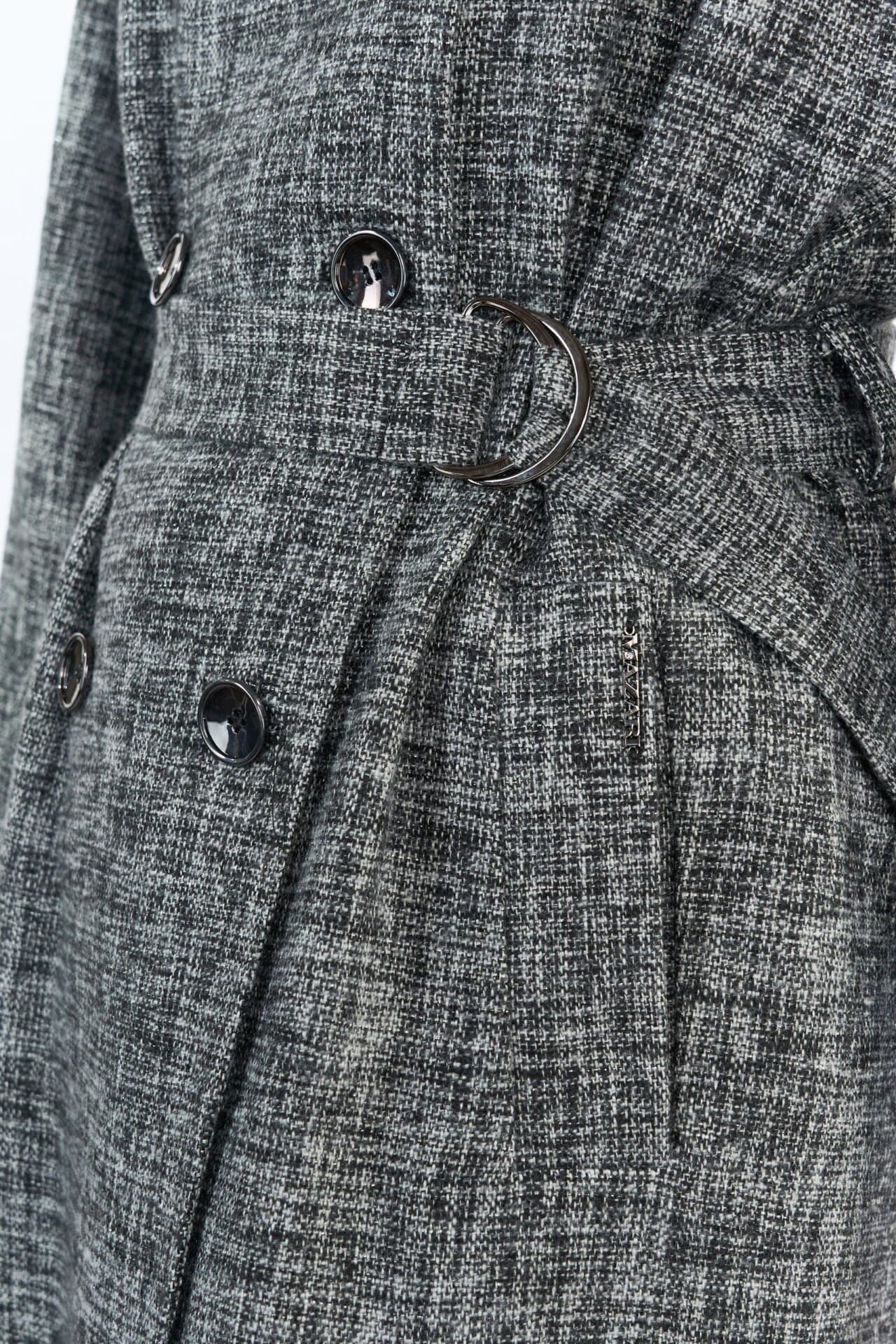 Пальто двубортное миди