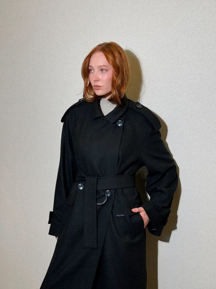 пальто макси из стопроцентной шерсти ягненка