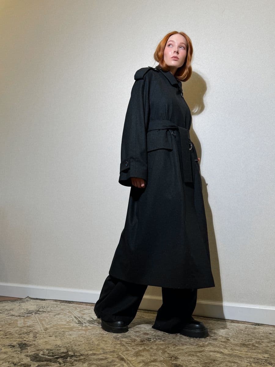 пальто макси из стопроцентной шерсти ягненка