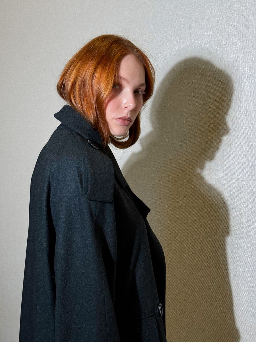 пальто макси из стопроцентной шерсти ягненка