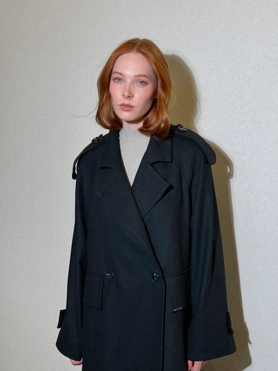 пальто макси из стопроцентной шерсти ягненка