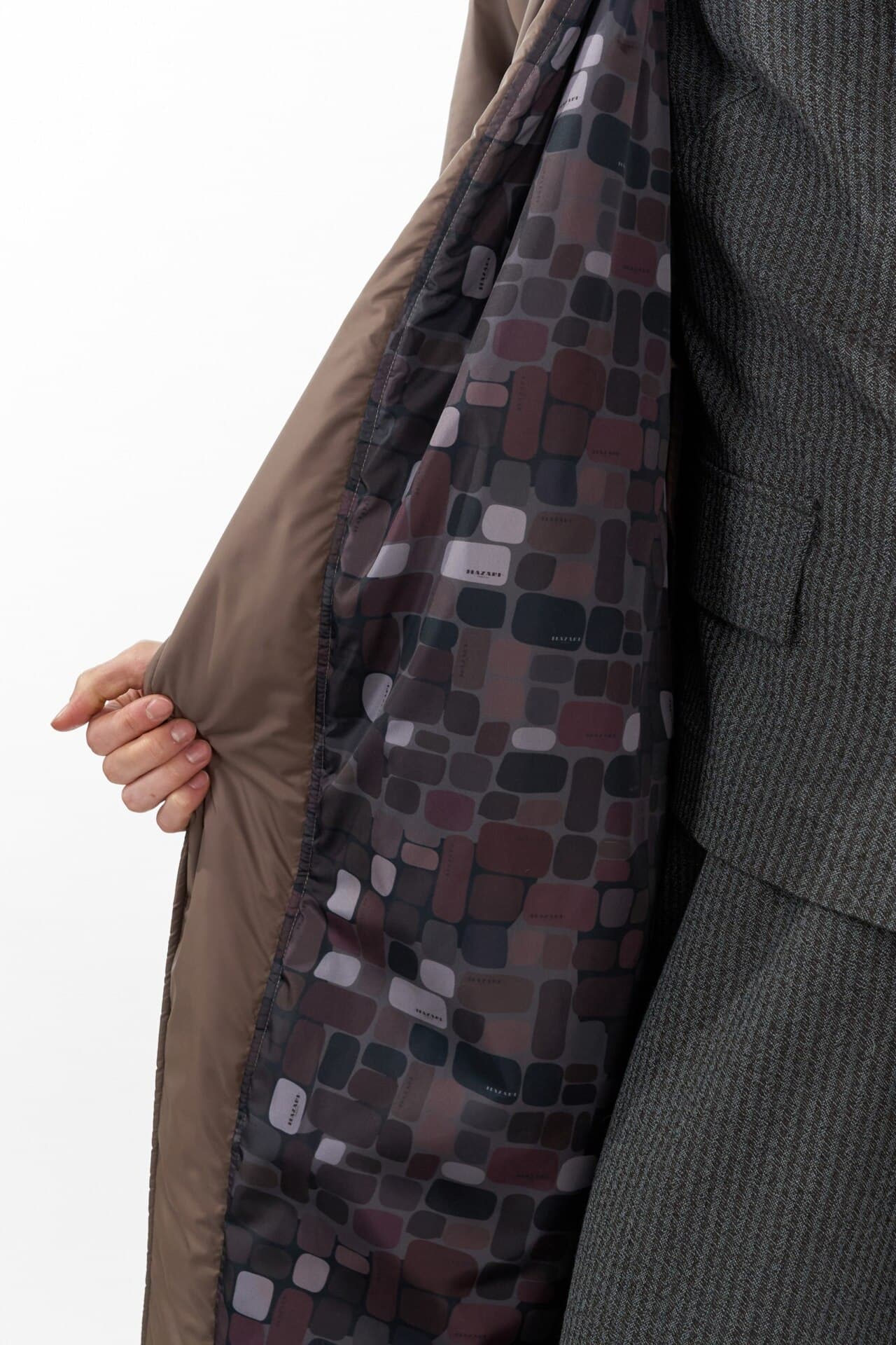 Плащ миди на запах с поясом на кольцах