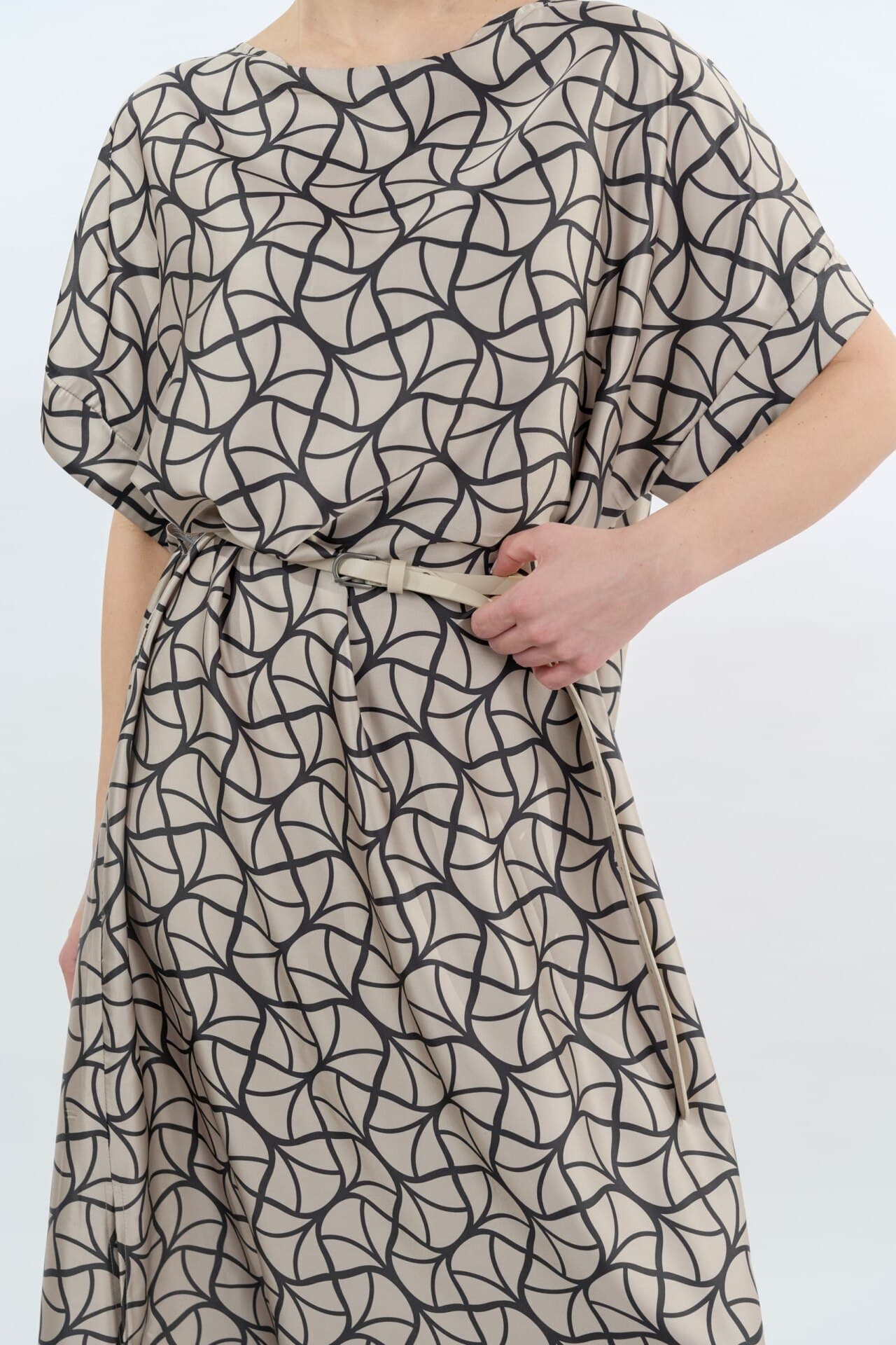 Платье макси в стиле кимоно