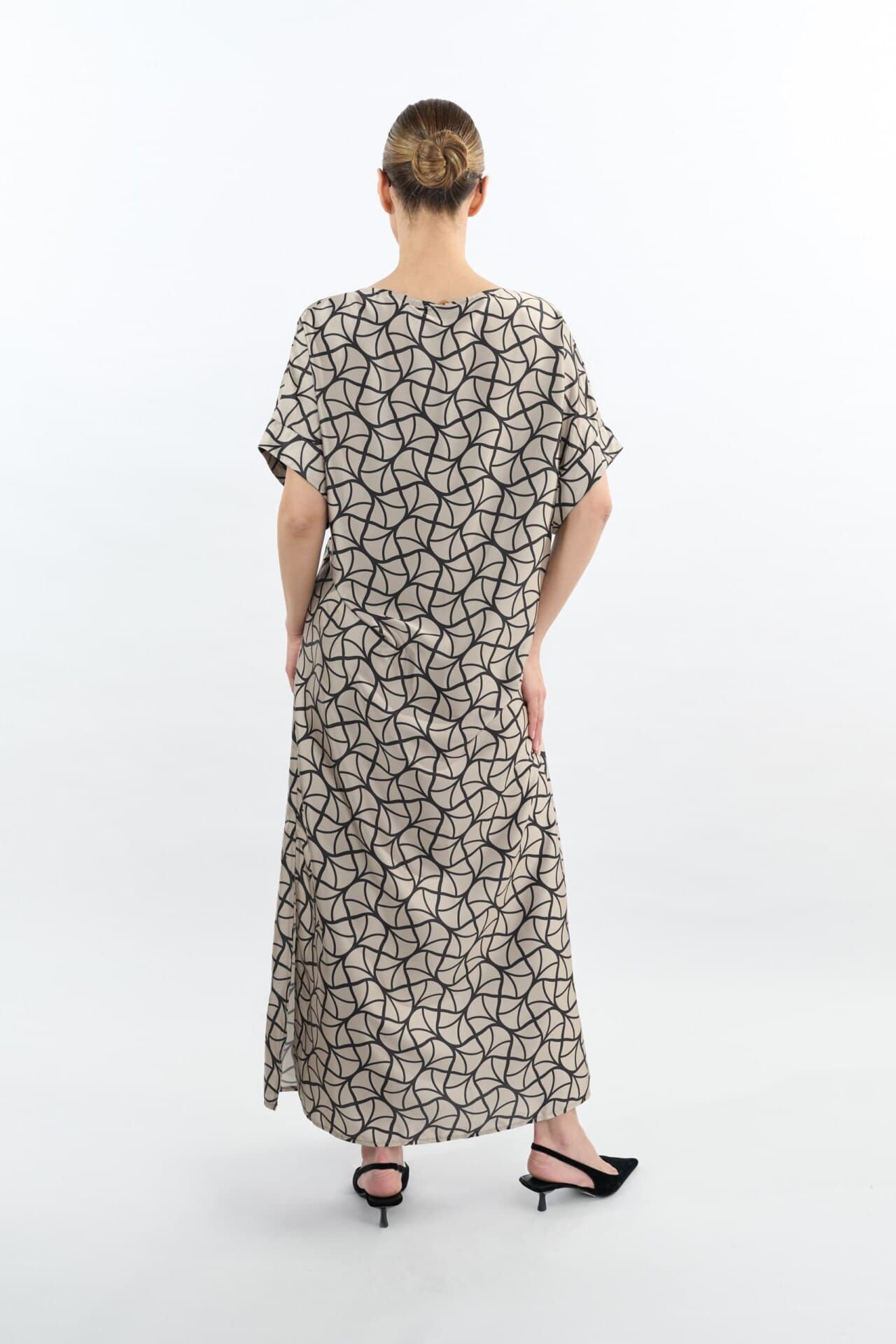 Платье макси в стиле кимоно