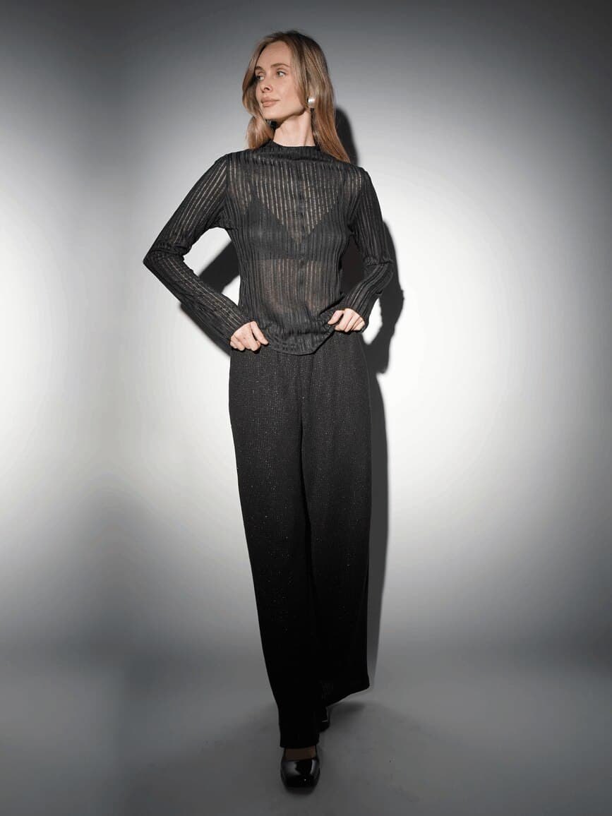 полупрозрачная блуза из хлопка и вискозы