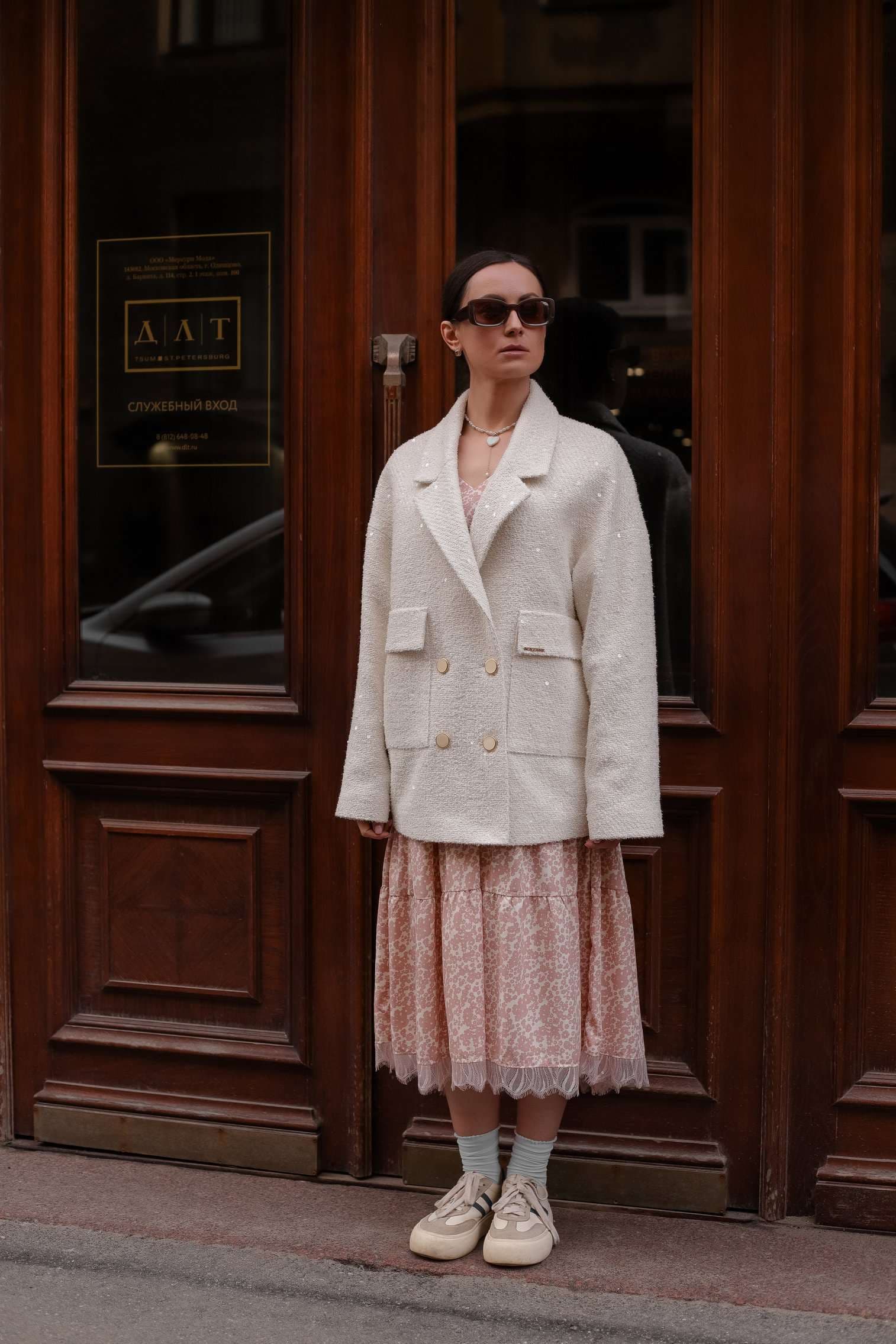 твидовый жакет с пайетками