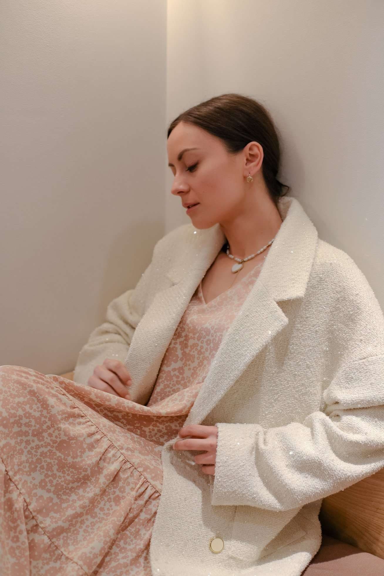 твидовый жакет с пайетками