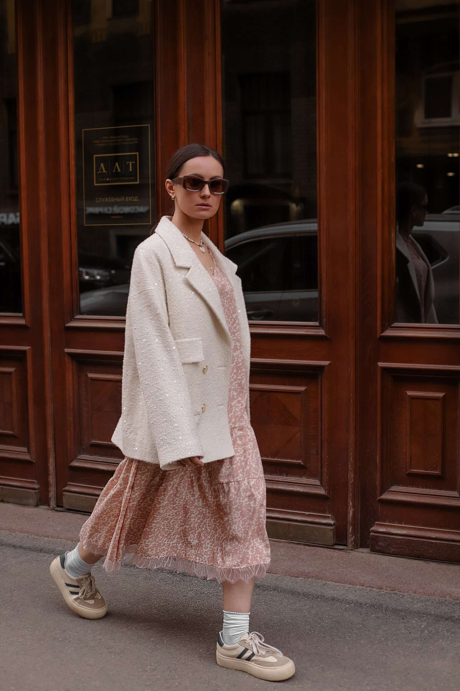 твидовый жакет с пайетками