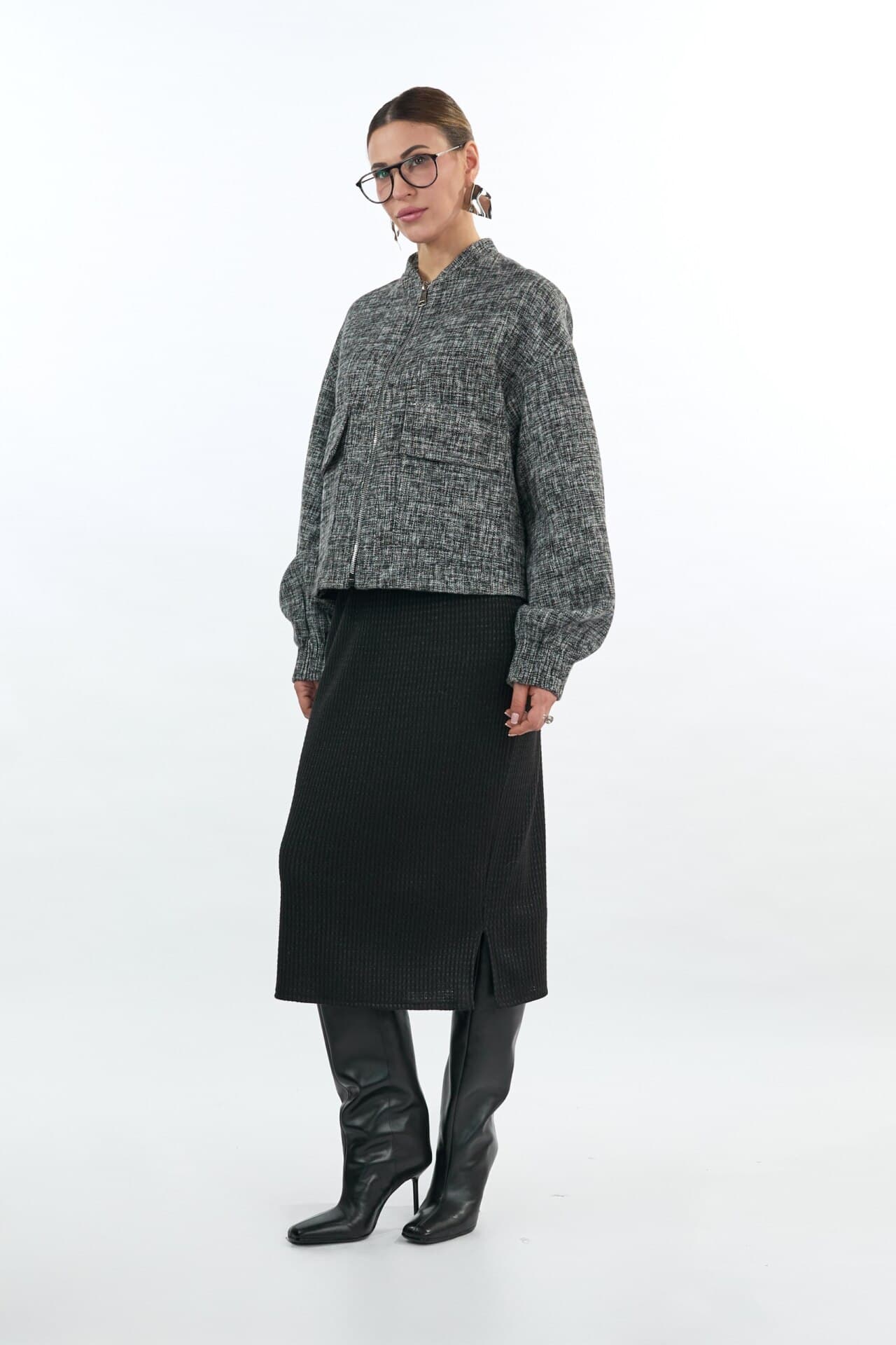 Жакет-бомбер на молнии