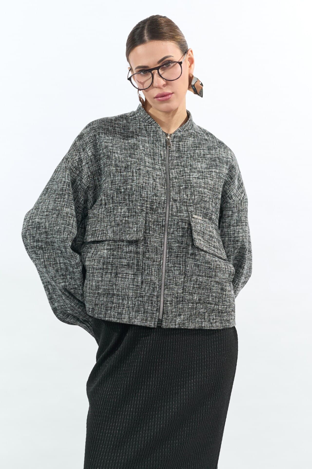 Жакет-бомбер на молнии