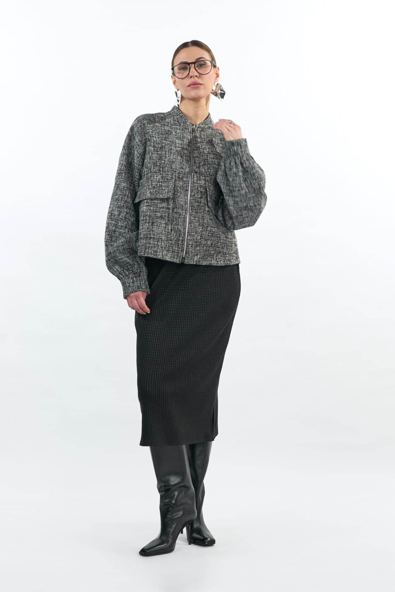 Жакет-бомбер на молнии