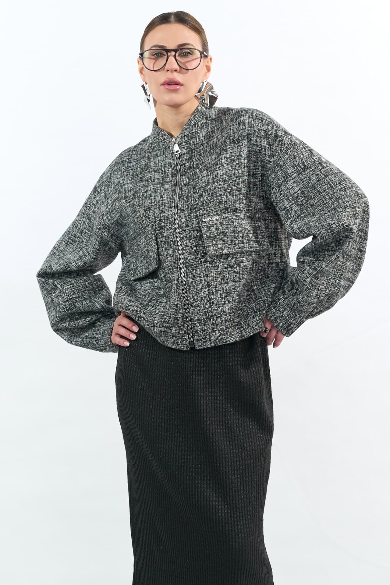 Жакет-бомбер на молнии