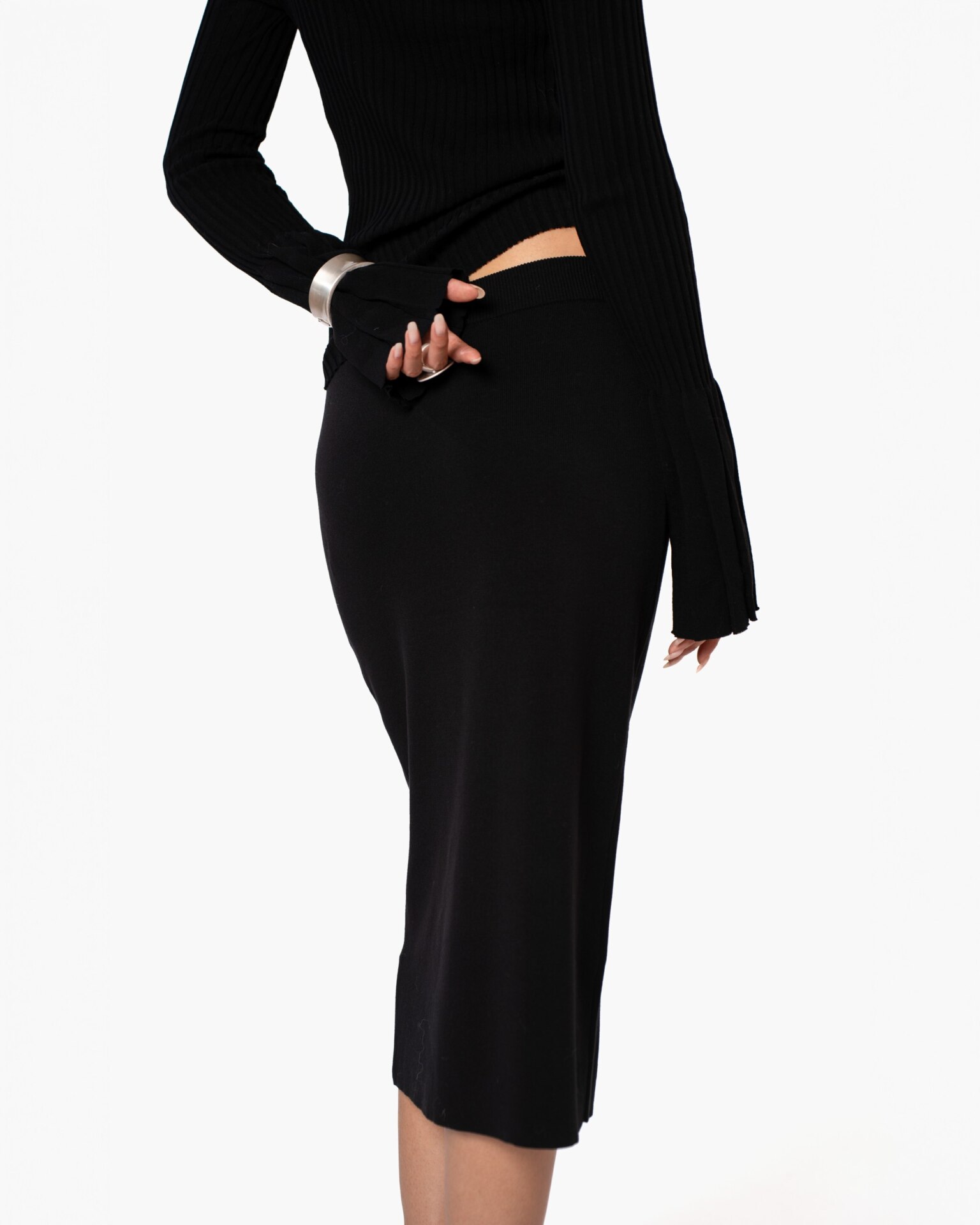 Трикотажная юбка-стрейч