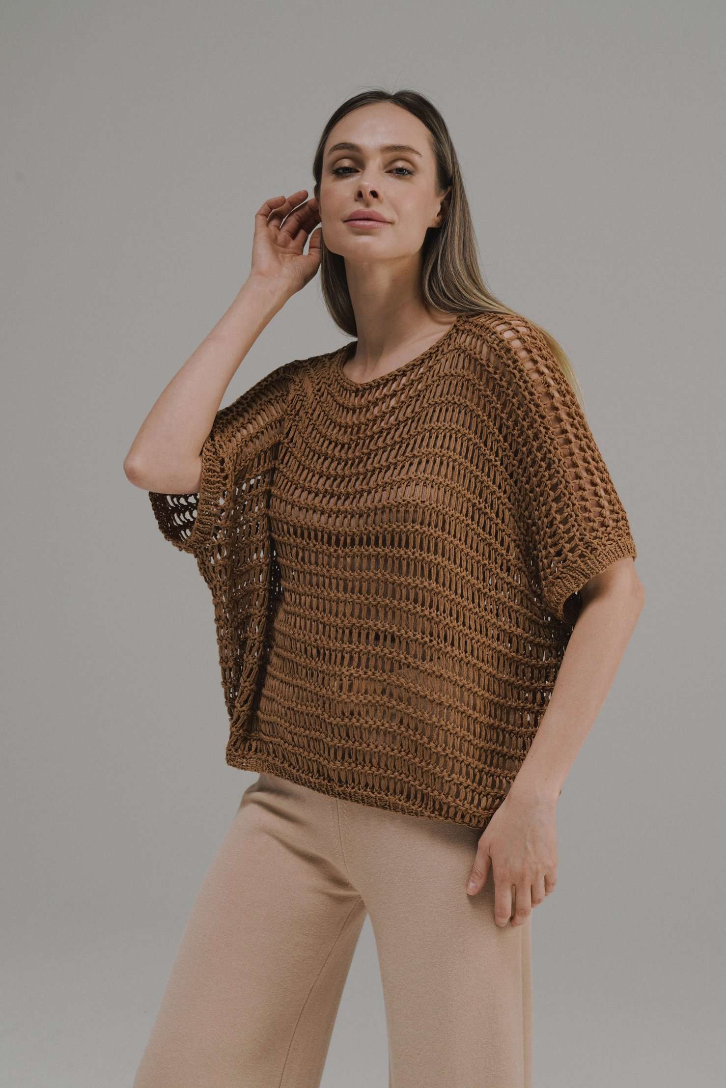 сетчатый джемпер