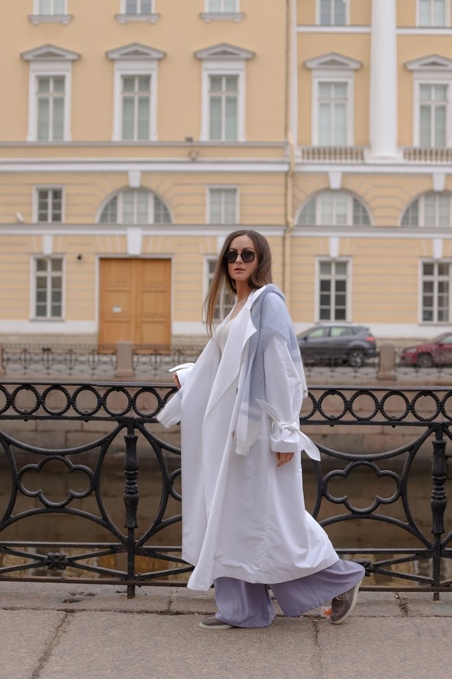 классический двубортный тренч