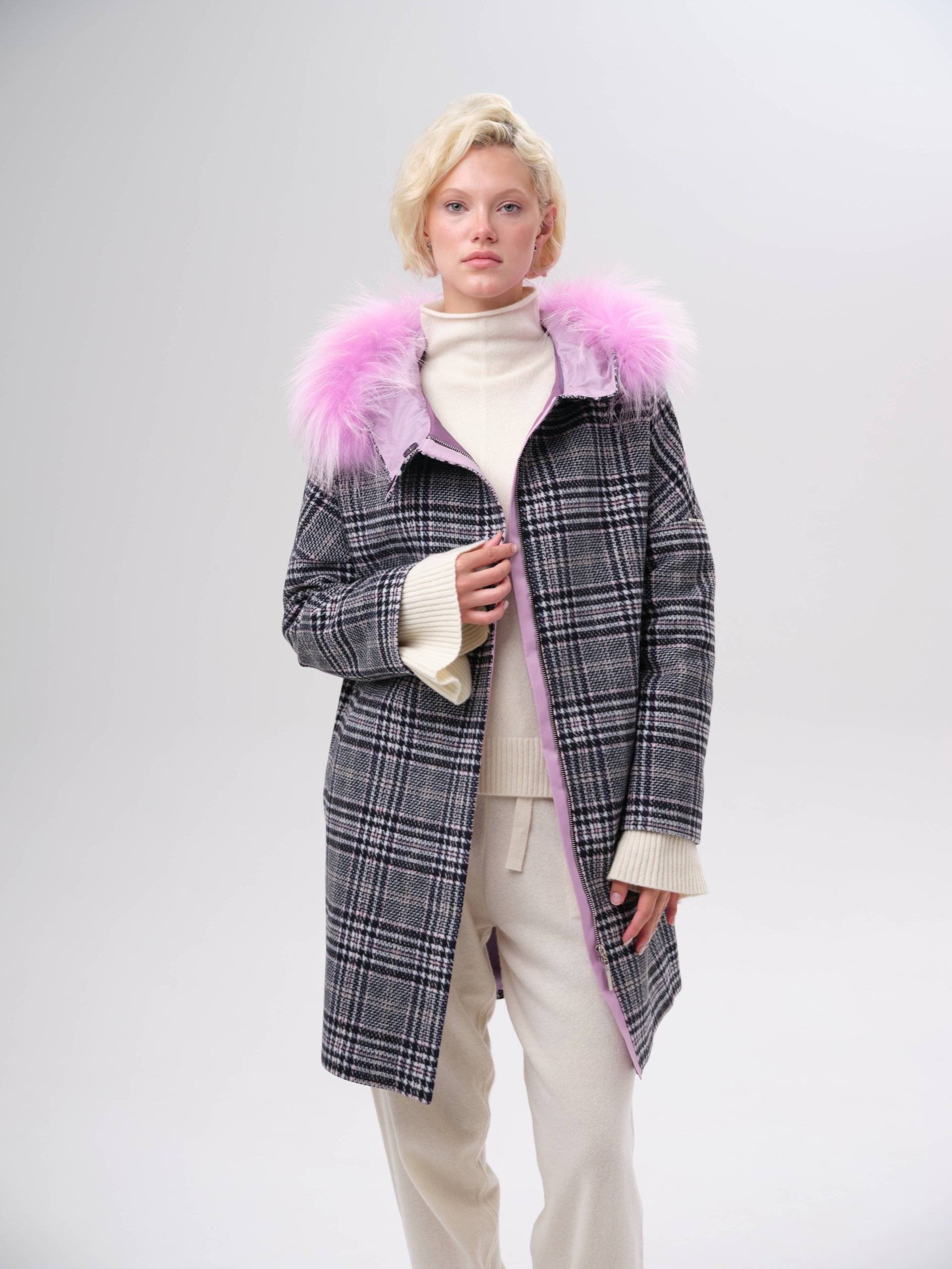 шерстяное пальто на молнии