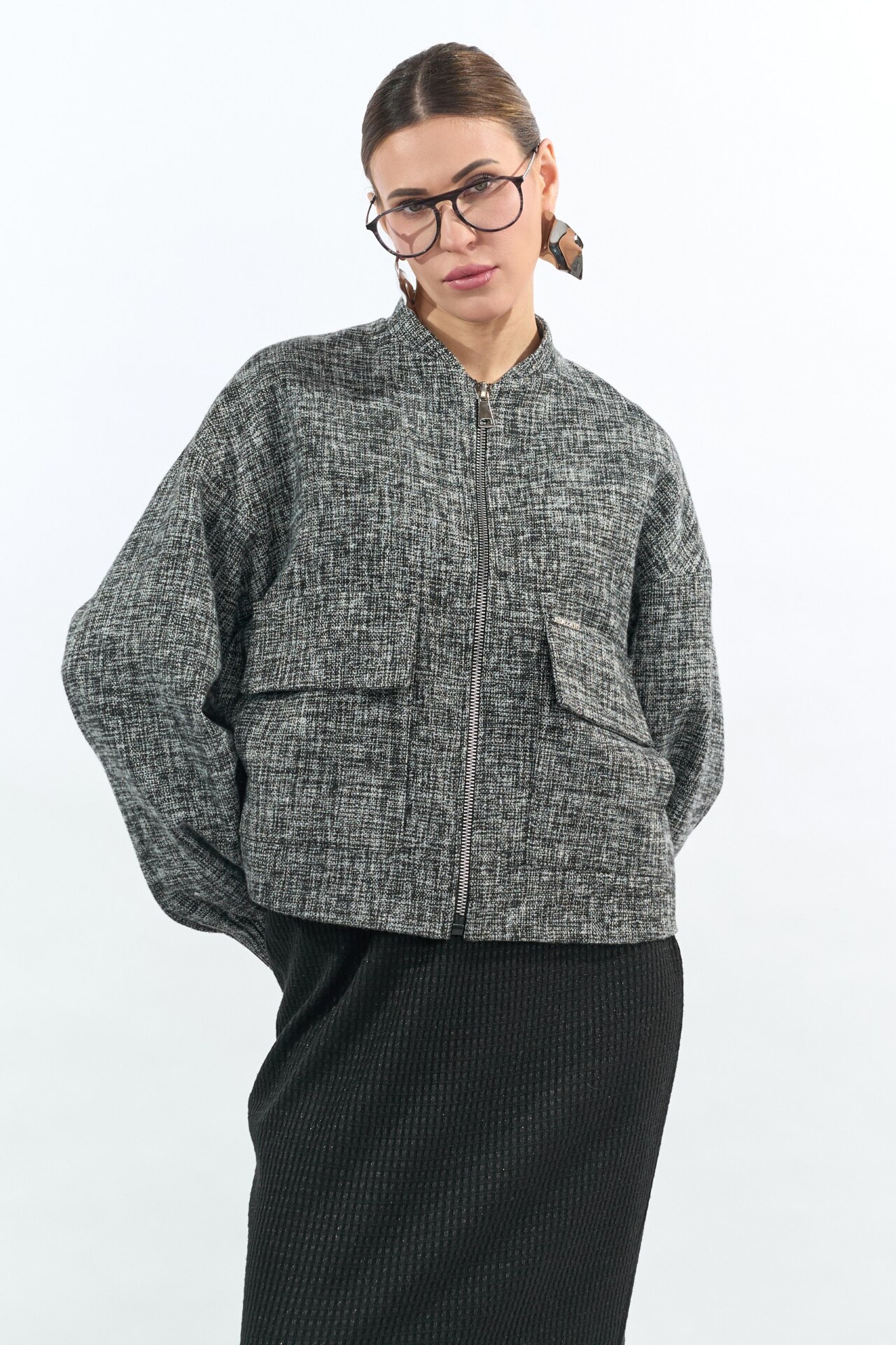 Жакет-бомбер на молнии