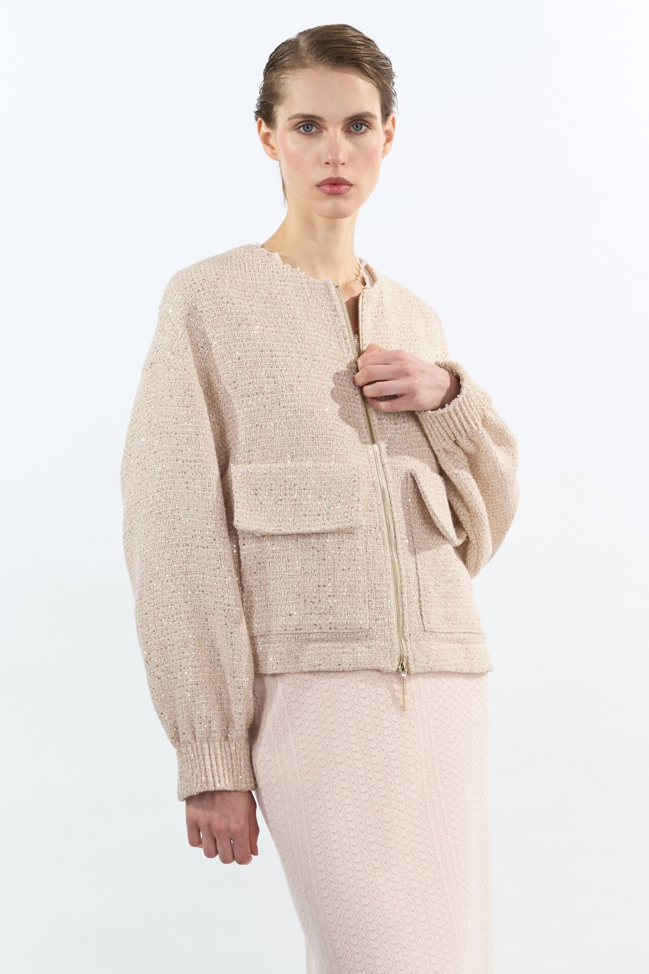 Жакет-бомбер на молнии